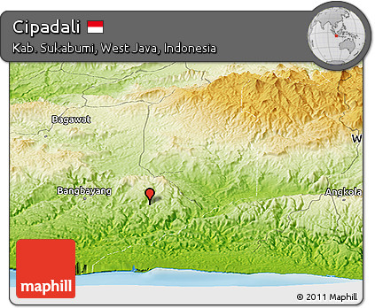 Physical Panoramic Map of Cipadali