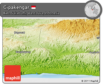 Physical Panoramic Map of Cipakengar
