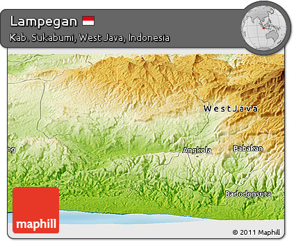 Physical Panoramic Map of Lampegan