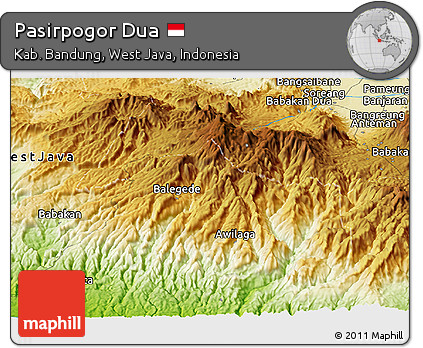 Physical Panoramic Map of Pasirpogor Dua