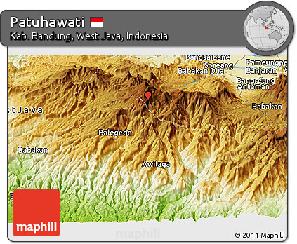 Physical Panoramic Map of Patuhawati