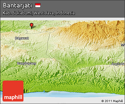 Physical Panoramic Map of Bantarjati