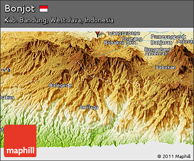 Physical Panoramic Map of Bonjot