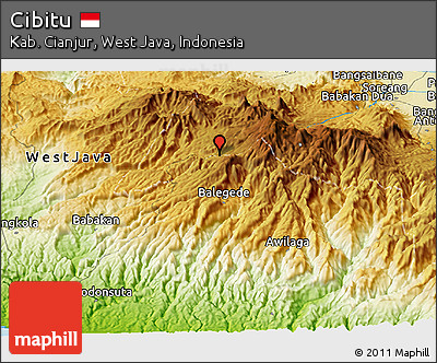 Physical Panoramic Map of Cibitu