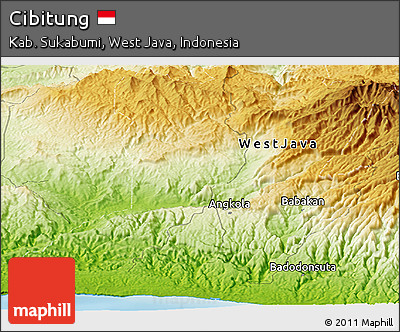 Physical Panoramic Map of Cibitung
