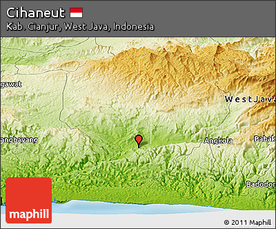 Physical Panoramic Map of Cihaneut