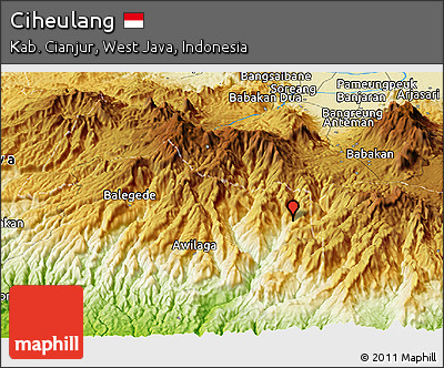 Physical Panoramic Map of Ciheulang