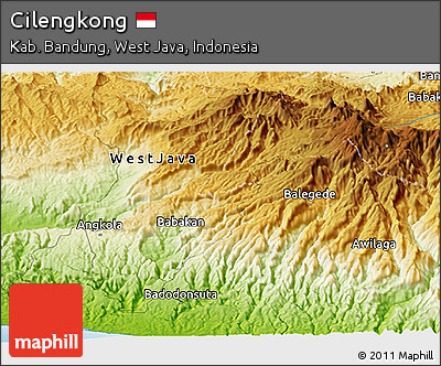 Physical Panoramic Map of Cilengkong
