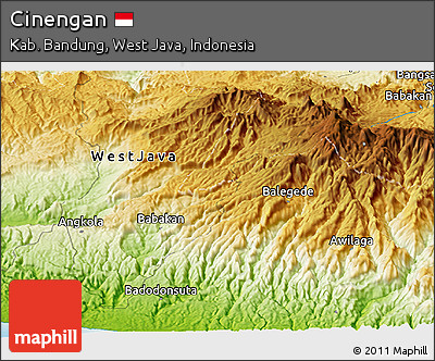 Physical Panoramic Map of Cinengan