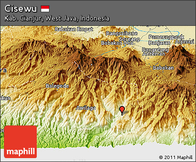 Physical Panoramic Map of Cisewu