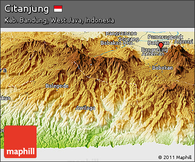Physical Panoramic Map of Citanjung