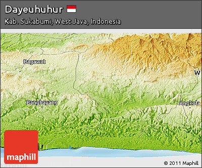 Physical Panoramic Map of Dayeuhuhur