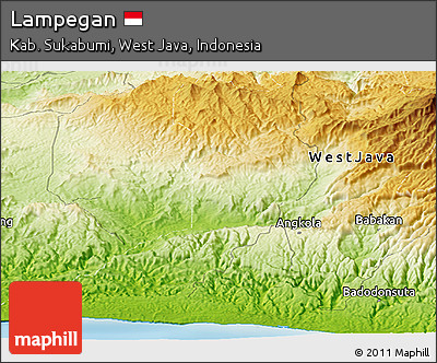 Physical Panoramic Map of Lampegan