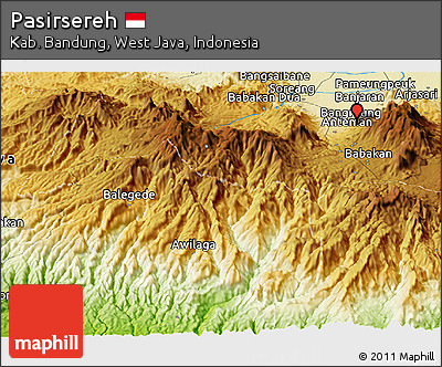Physical Panoramic Map of Pasirsereh