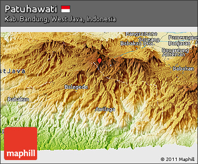 Physical Panoramic Map of Patuhawati
