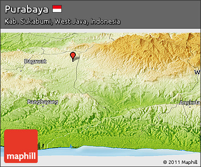 Physical Panoramic Map of Purabaya