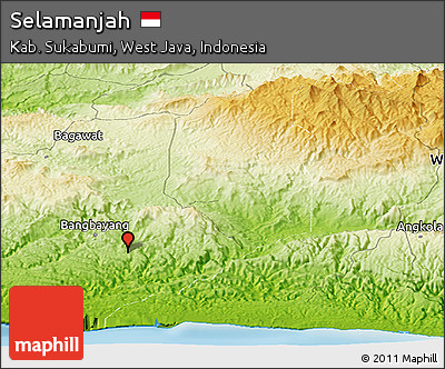 Physical Panoramic Map of Selamanjah