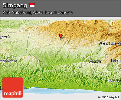 Physical Panoramic Map of Simpang