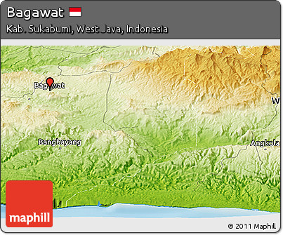 Physical Panoramic Map of Bagawat
