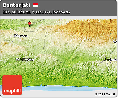Physical Panoramic Map of Bantarjati