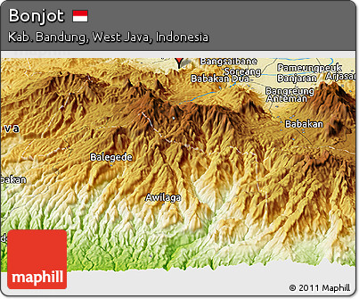 Physical Panoramic Map of Bonjot