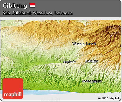 Physical Panoramic Map of Cibitung