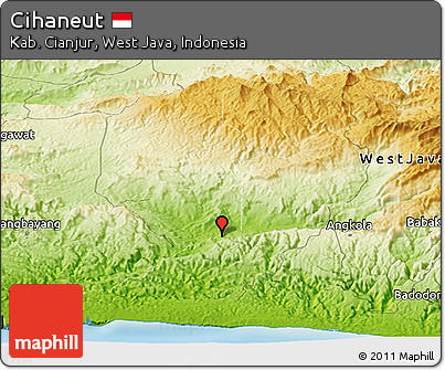 Physical Panoramic Map of Cihaneut