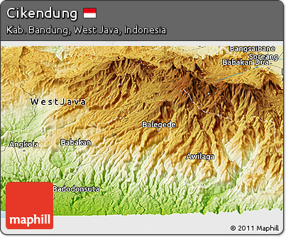 Physical Panoramic Map of Cikendung