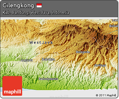 Physical Panoramic Map of Cilengkong