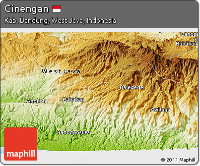 Physical Panoramic Map of Cinengan
