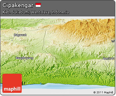 Physical Panoramic Map of Cipakengar