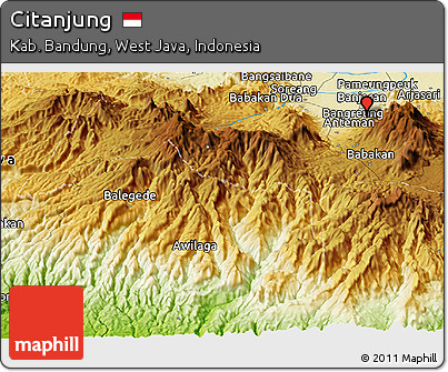 Physical Panoramic Map of Citanjung