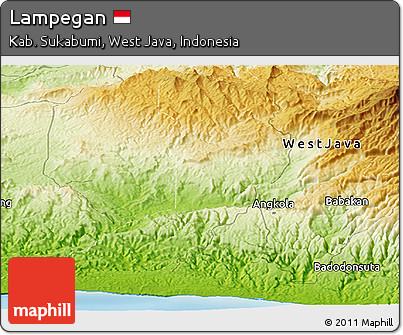 Physical Panoramic Map of Lampegan