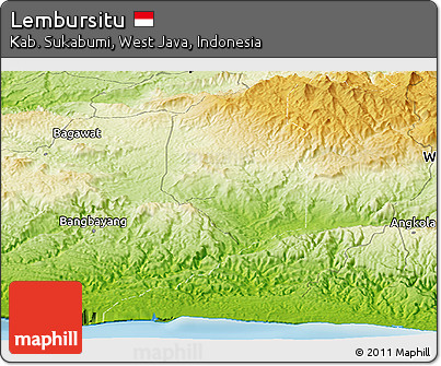 Physical Panoramic Map of Lembursitu