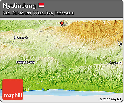 Physical Panoramic Map of Nyalindung