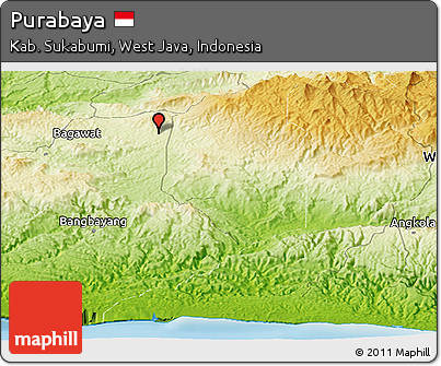 Physical Panoramic Map of Purabaya