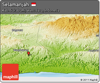 Physical Panoramic Map of Selamanjah