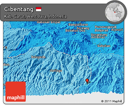 Political Panoramic Map of Cibentang