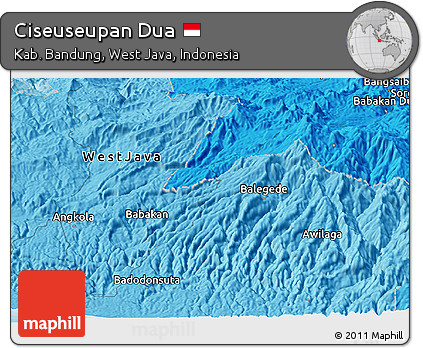 Political Panoramic Map of Ciseuseupan Dua