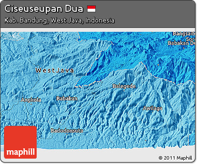Political Panoramic Map of Ciseuseupan Dua