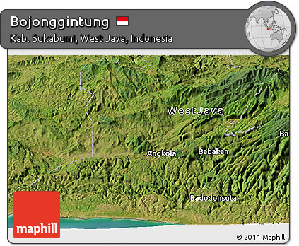 Satellite Panoramic Map of Bojonggintung