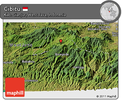 Satellite Panoramic Map of Cibitu
