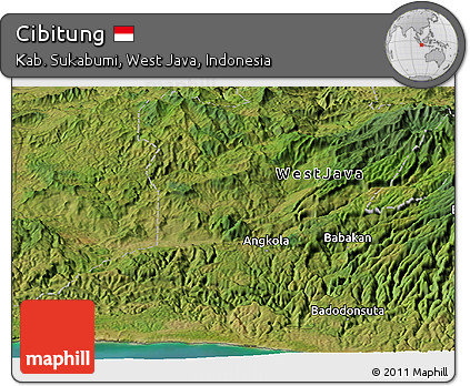 Satellite Panoramic Map of Cibitung