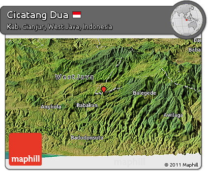 Satellite Panoramic Map of Cicatang Dua