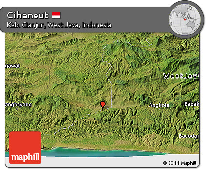 Satellite Panoramic Map of Cihaneut