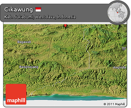 Satellite Panoramic Map of Cikawung