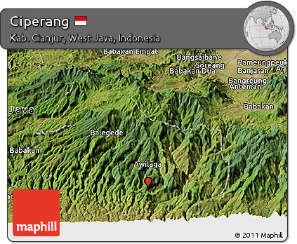 Satellite Panoramic Map of Ciperang
