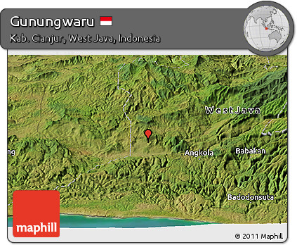 Satellite Panoramic Map of Gunungwaru