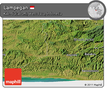 Satellite Panoramic Map of Lampegan