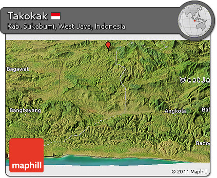 Satellite Panoramic Map of Takokak